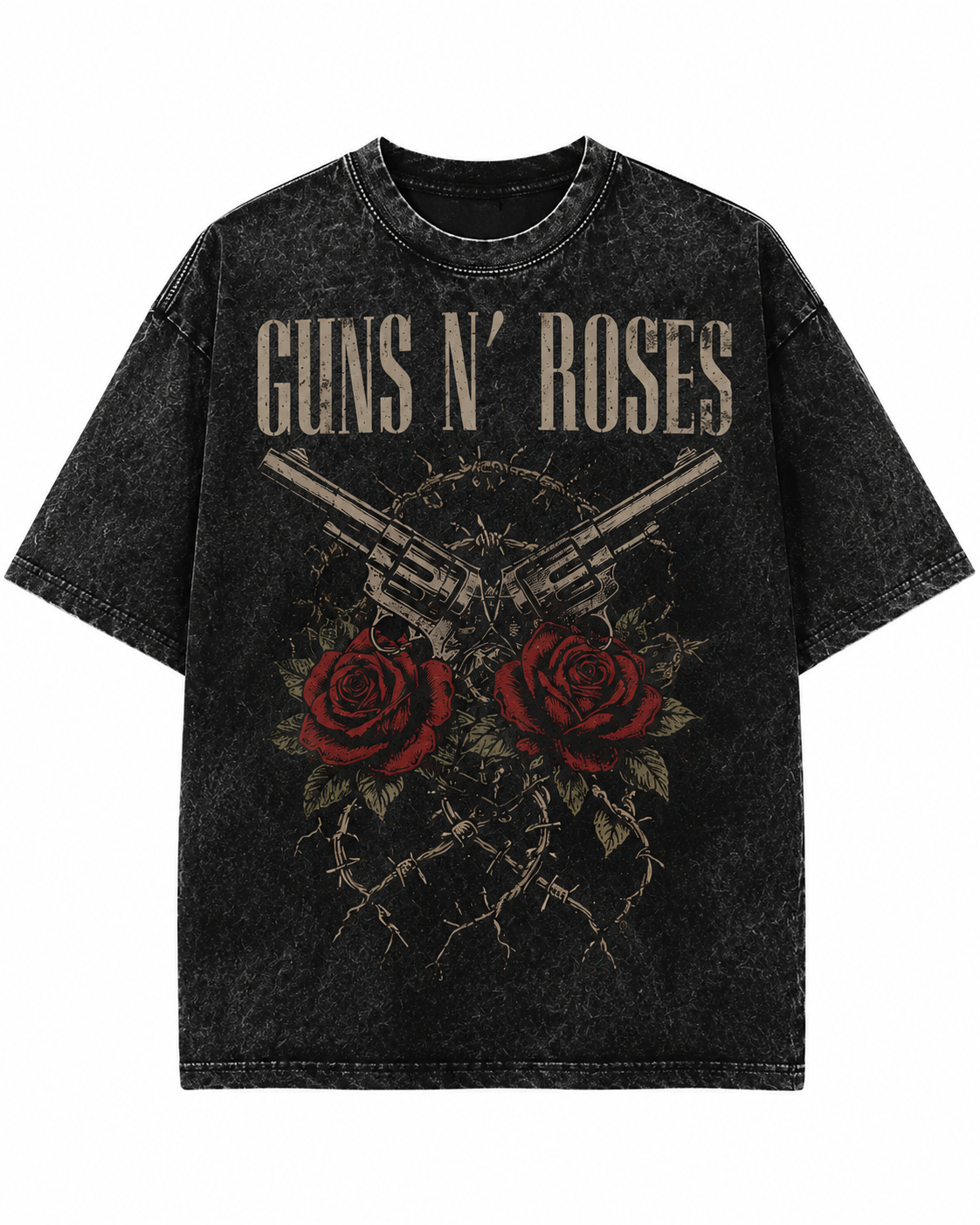 Guns N' Roses Acid Wash Oversized T-Shirt