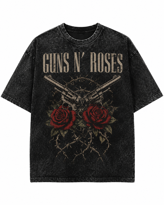 Guns N' Roses Acid Wash Oversized T-Shirt
